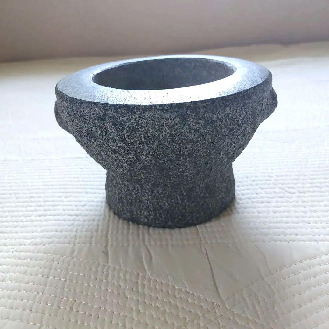 天然石すり鉢&すり棒セット 重量感　ザ　石感がたまらない 存在感お値下げ