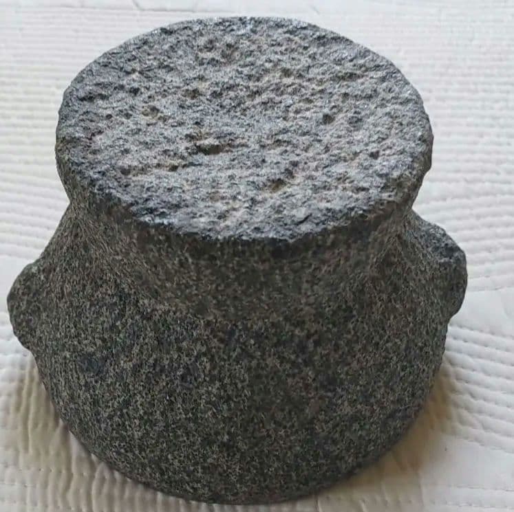 天然石すり鉢&すり棒セット 重量感　ザ　石感がたまらない 存在感お値下げ