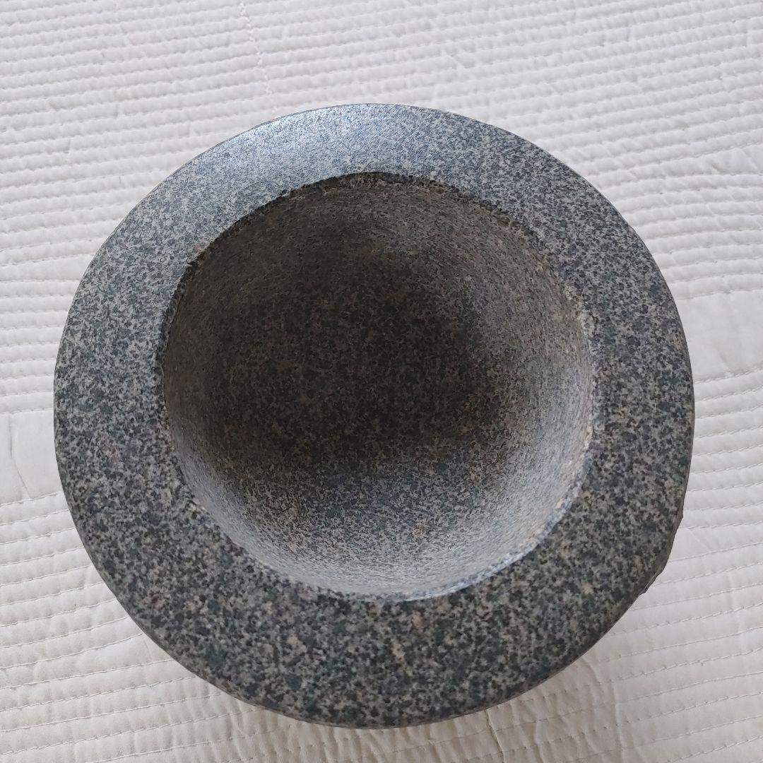 天然石すり鉢&すり棒セット 重量感　ザ　石感がたまらない 存在感お値下げ