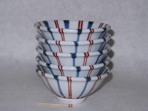 さくら様分 砥部焼「朝顔鉢（ゴス赤線）３，８寸」１ツ