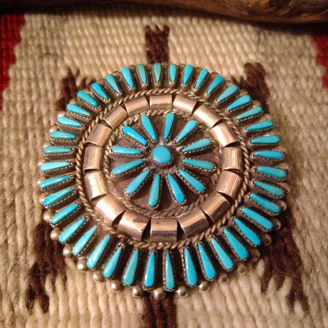 ネックレス・ペンダント Turquoise Needle Point Pendant & Brooch
