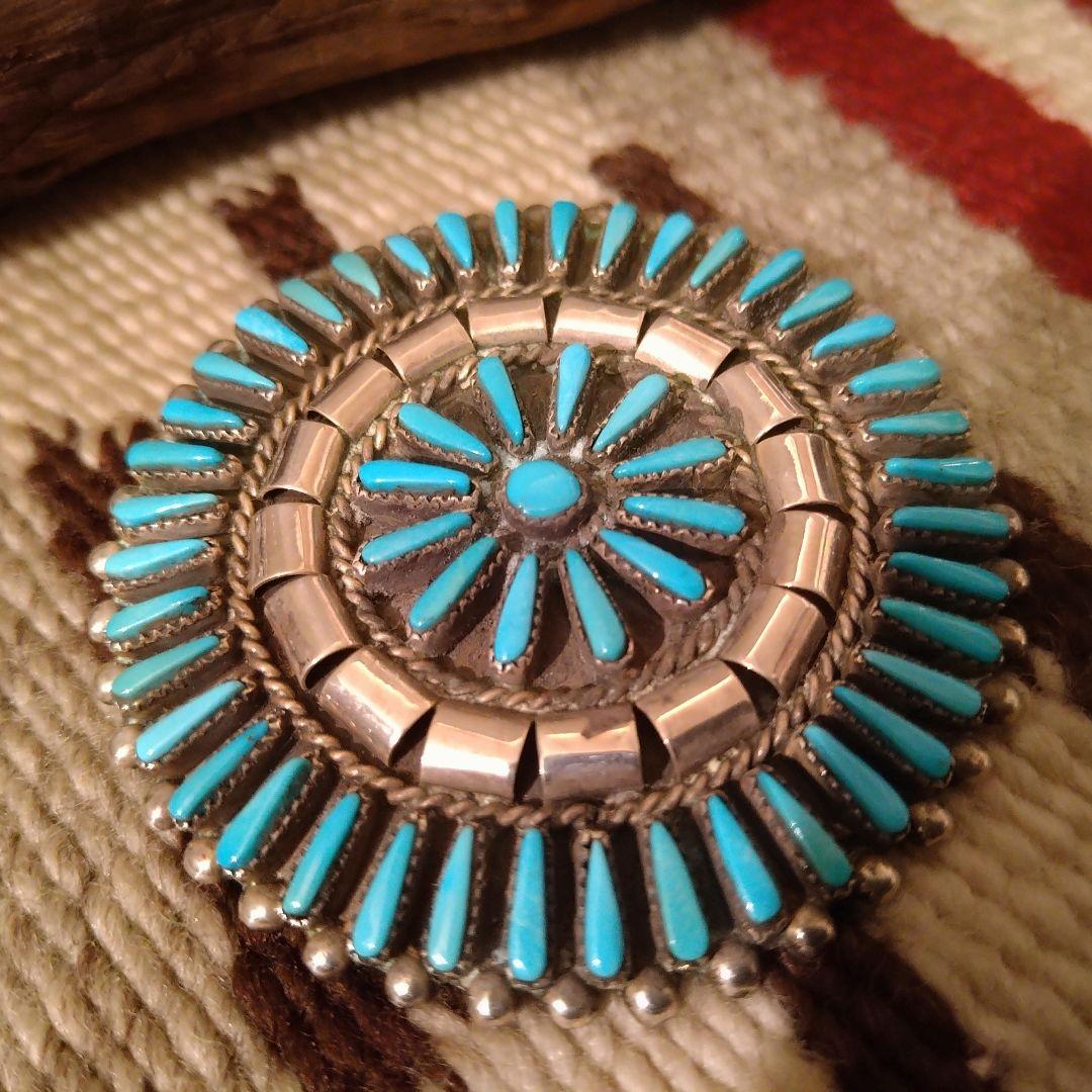 ネックレス・ペンダント Turquoise Needle Point Pendant & Brooch