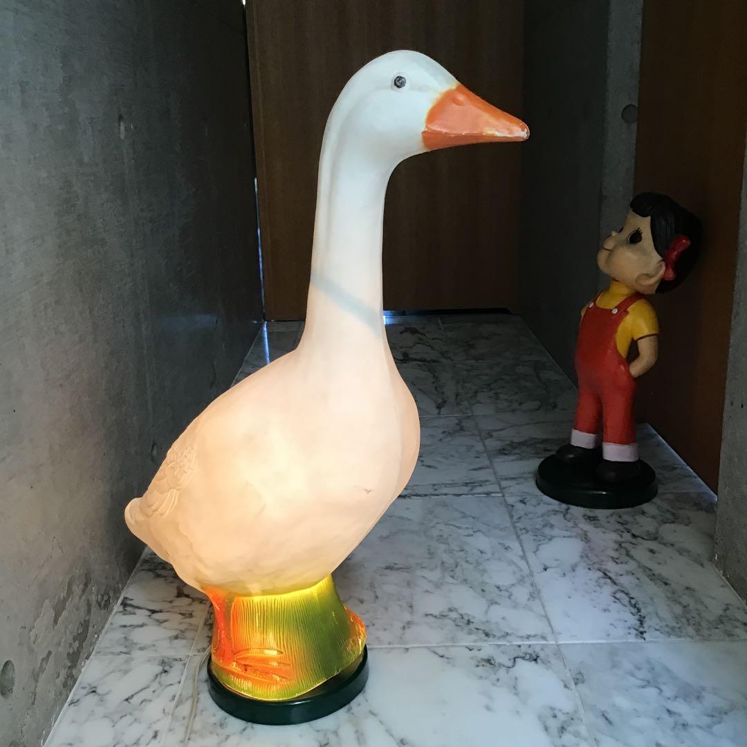 アヒルのランプ アメリカ雑貨 アヒルの電気スタンド ビンテージ