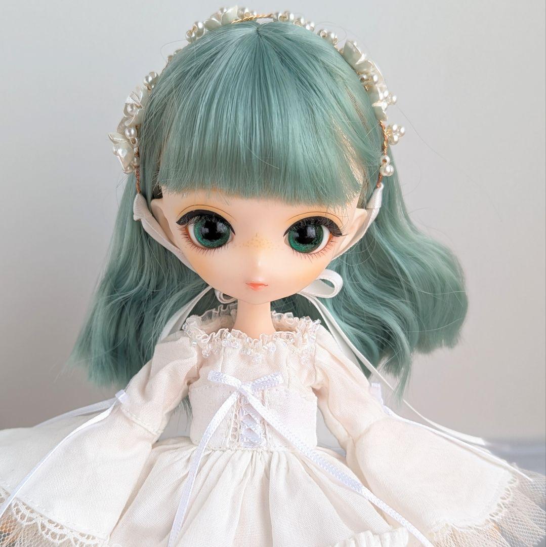 1569※ハルモニアブルームアウトフィット※白のチュールのクラシカル姫袖ドレス