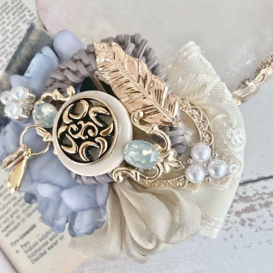 no.100 ハンドメイド✩.*˚アースカラーのハンサムヘアアクセサリー✩.*˚