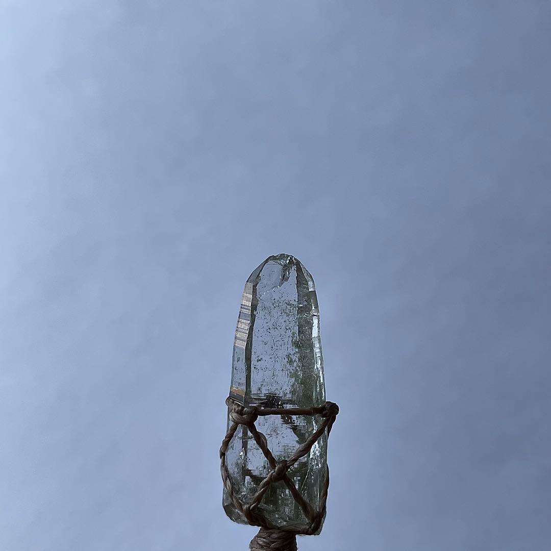 ヒマラヤ水晶 ガネッシュヒマール ＊ マクラメペンダント ネックレス 35