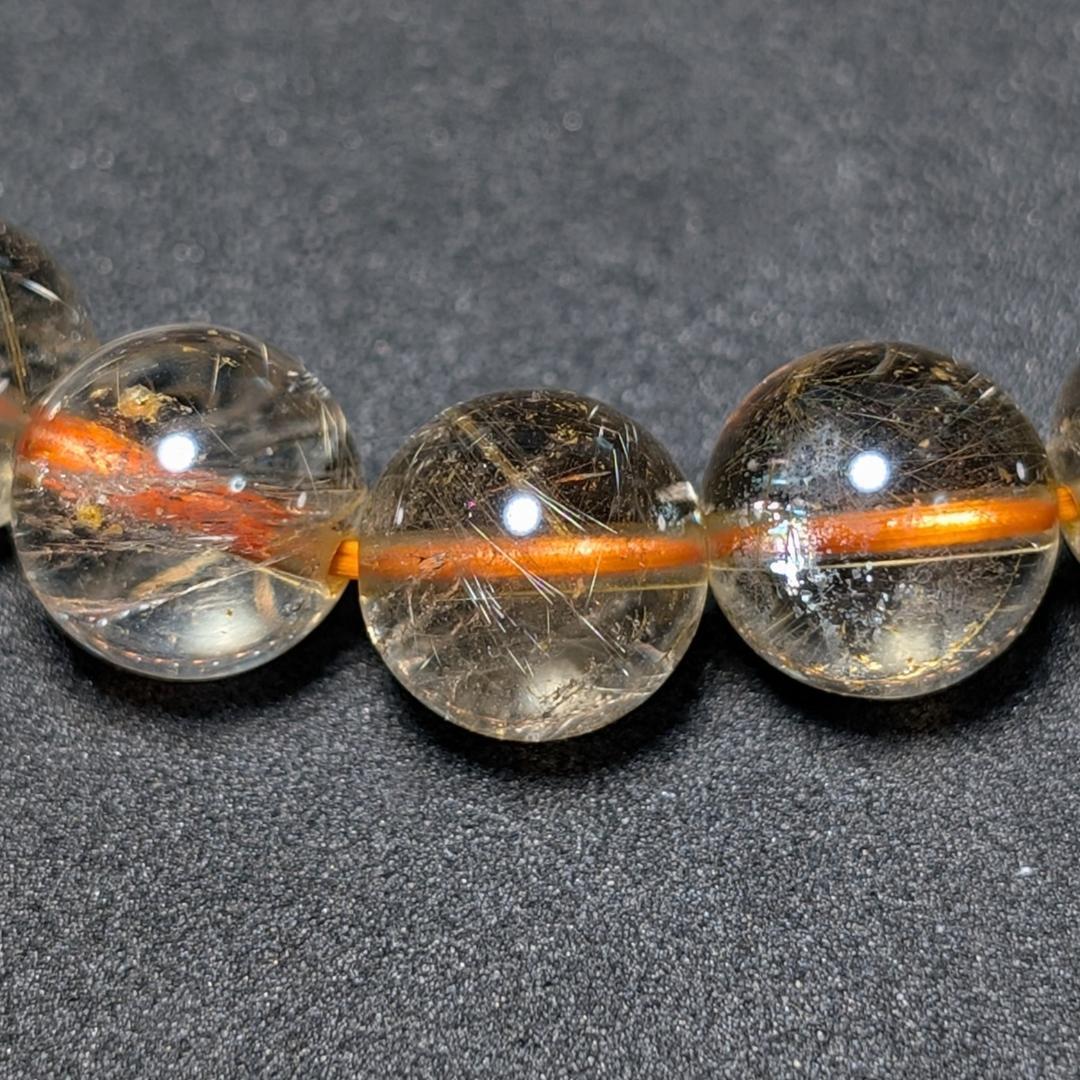 一点物 おすすめ ゴールドルチル ブレスレット 10ミリ 虹入り水晶 最強天然石