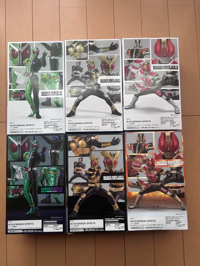 仮面ライダー　フィギュア 英雄勇像 W アギト 龍騎 電王 6点セット