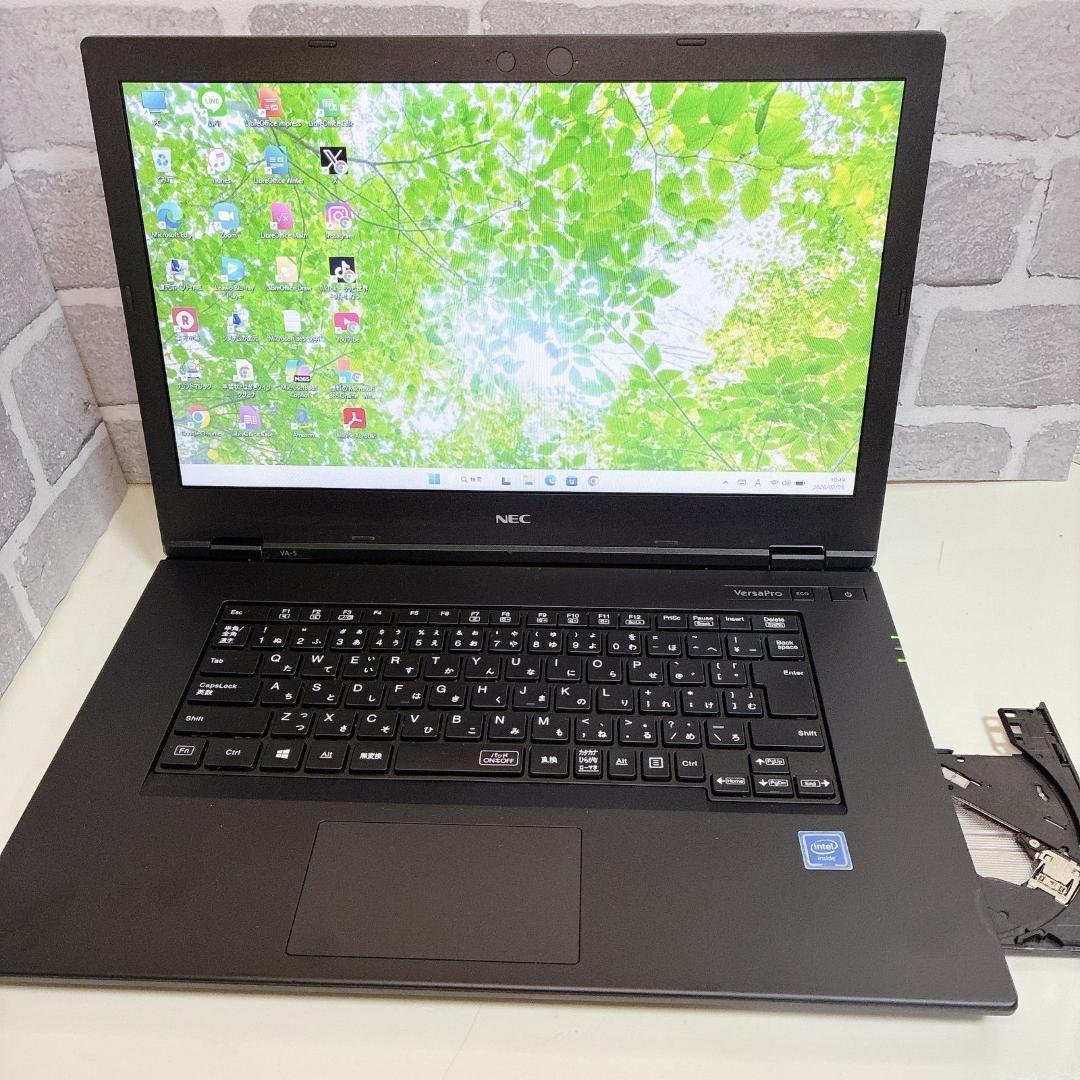 美品 NEC DVDドライブ 初期設定済 ノートパソコン Windows11