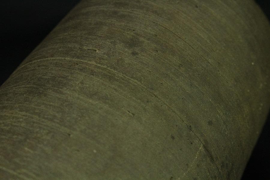 古美術 茶道具 南蛮写 花生 九郎 刻銘 高30.5cm(XA783)