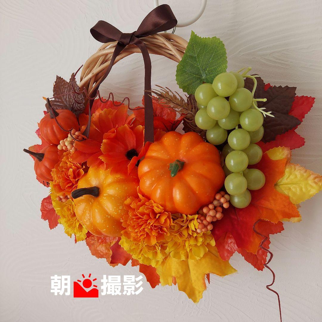 ハロウィンリース☆フラワーリース☆造花☆メルカリ便☆25～34cm☆