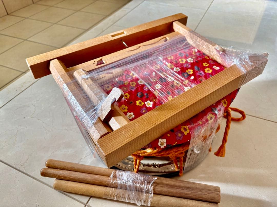 締太鼓 バチ2組付き　送料込み