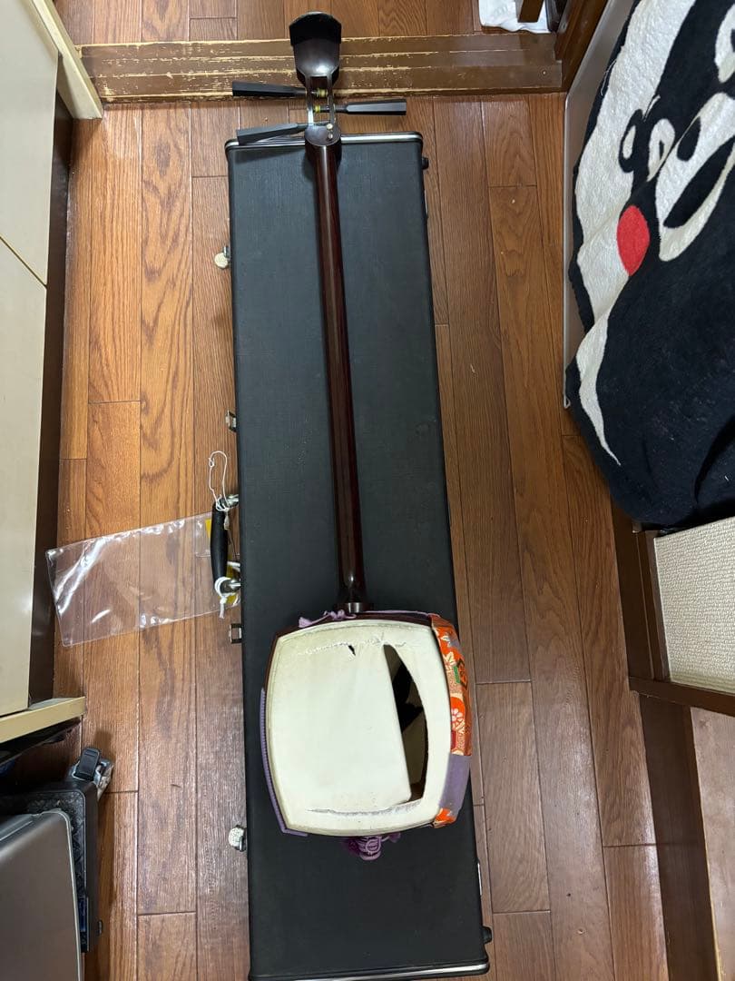 三味線 本体 青色 木製 3弦 ケース付き ×2