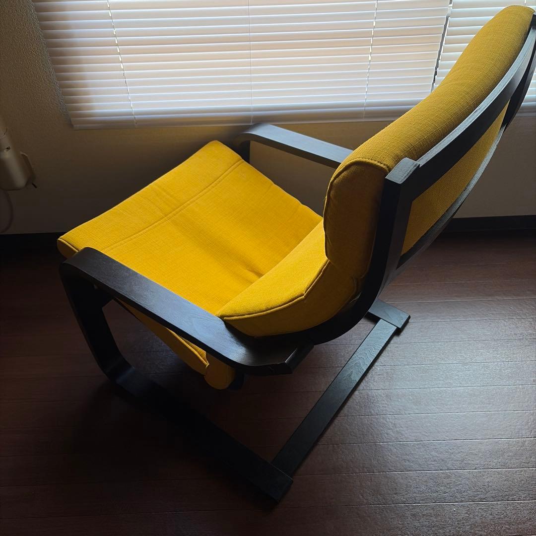 IKEA ポエング(POÄNG) イエロー 1人掛けソファ