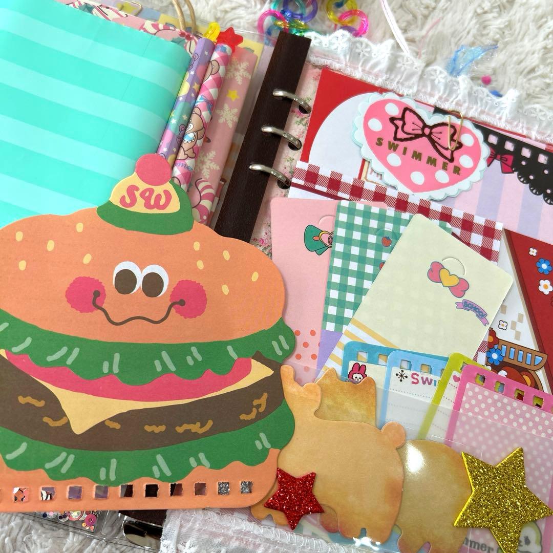 1044 おすそ分けファイル　A5クリアバインダー スイマー　雑貨セット