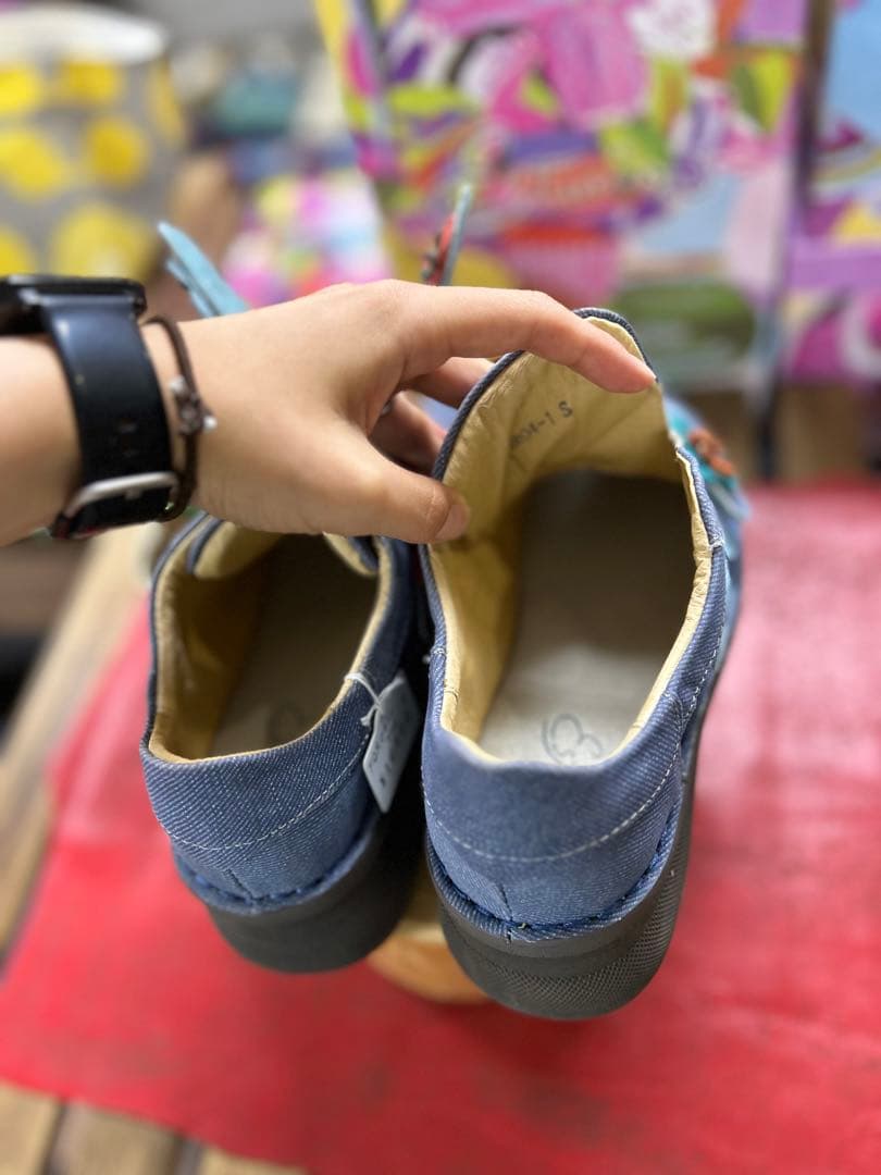 Estacionエスタシオン/ハンドメイドレザーシューズ/Sサイズ/軽量シューズ