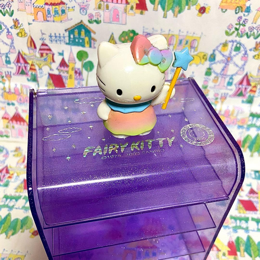 平成レトロ ハローキティ エンジェルキティちゃん ラメ プラチェスト 小物入れ