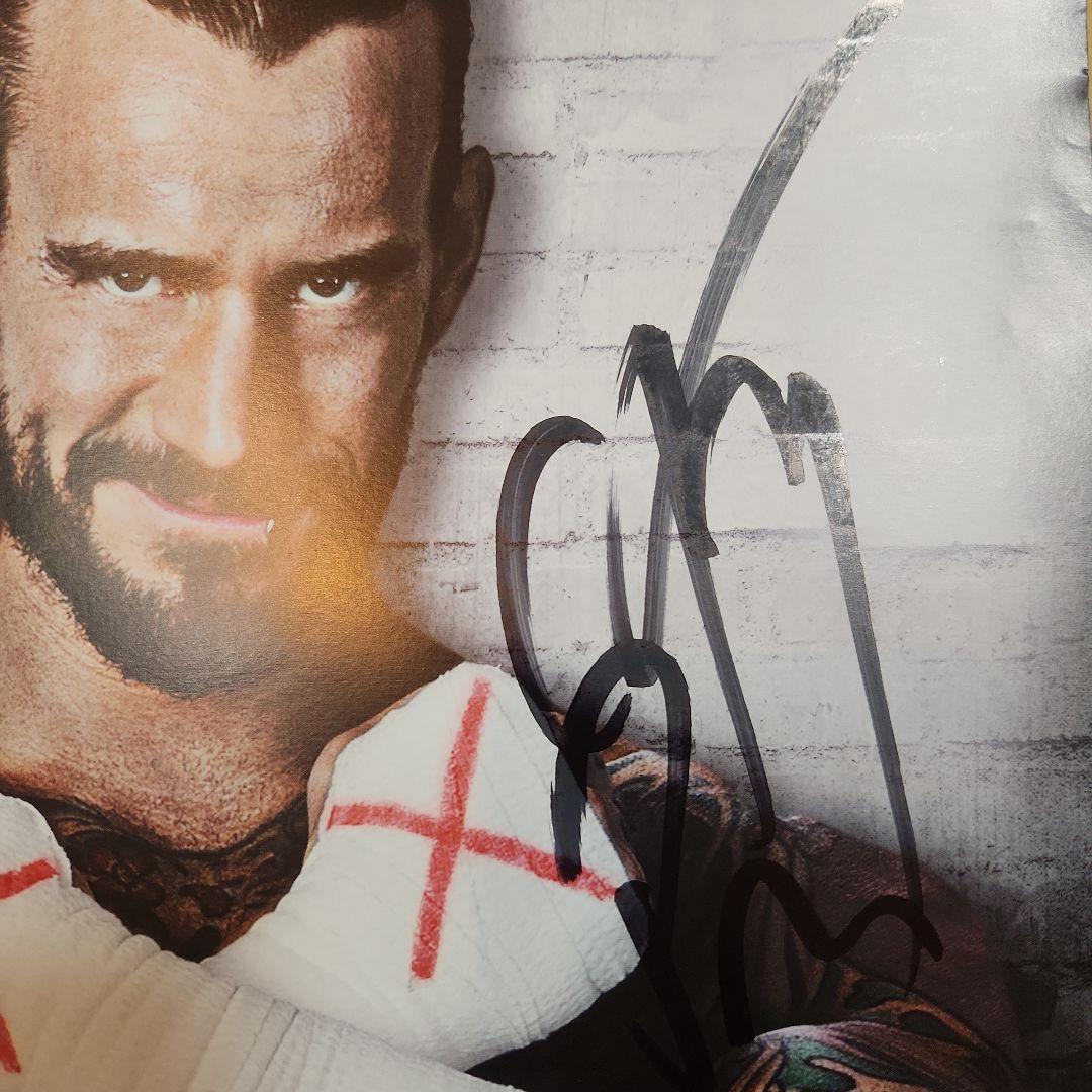 WWE 日本公演　CMパンク　直筆　サイン　ポスター