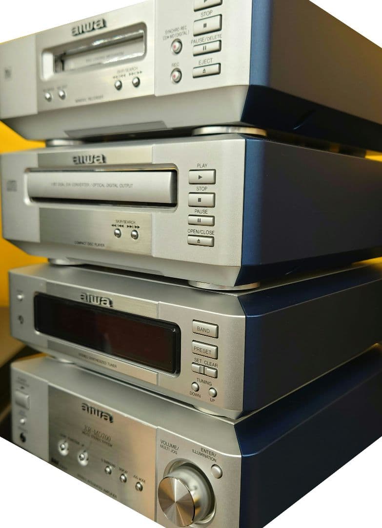 ●【リモコン付】aiwa　XR-MD700 CD/MDシステムコンポ