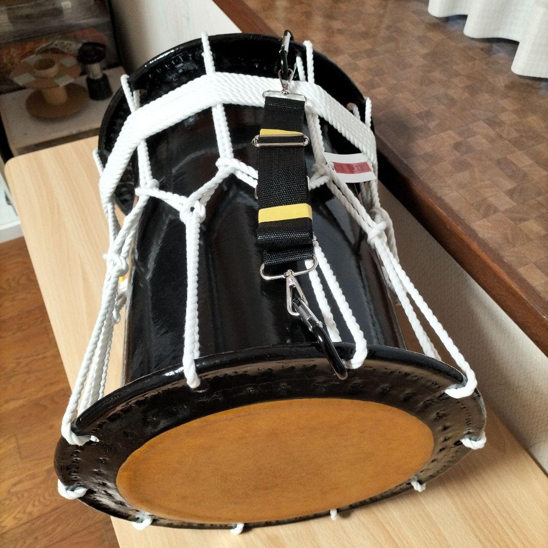 担ぎ太鼓　　和太鼓 　天然皮革　ストラップ付き　中古品⑩