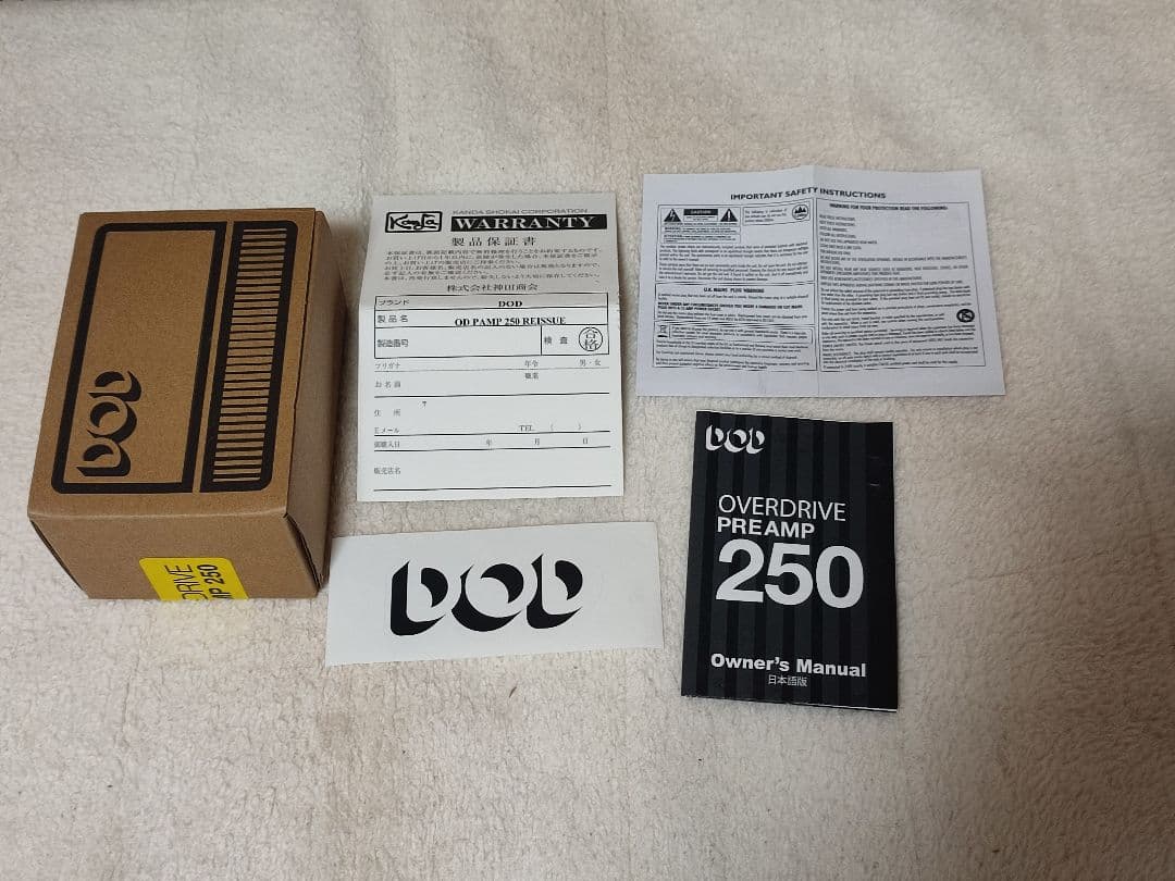 DOD OVERDRIVE PREAMP 250 LED有り 元箱あり