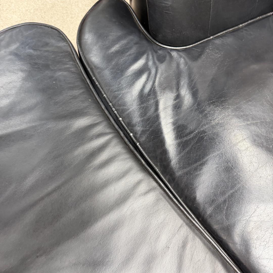 東京23区送料無料　オシャレなチェスターフィールド本革ソファー　洗浄/除菌済み