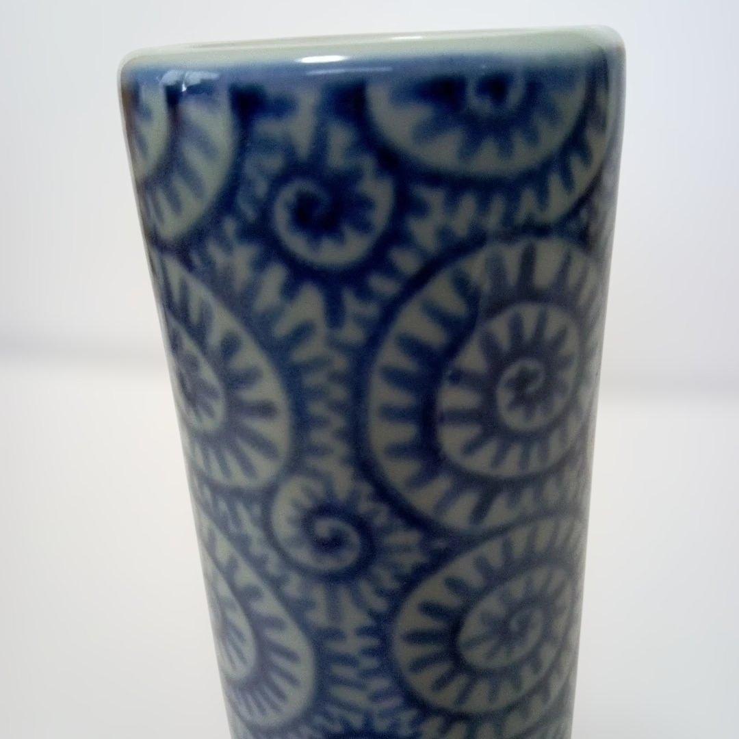 時代物　伊万里　唐草模様　杓立　花瓶　箱付き