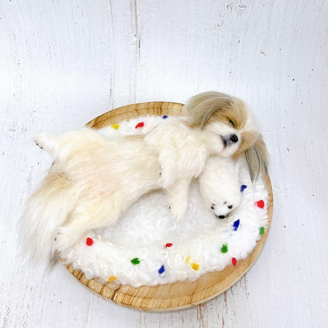 羊毛フェルト 犬 シーズー