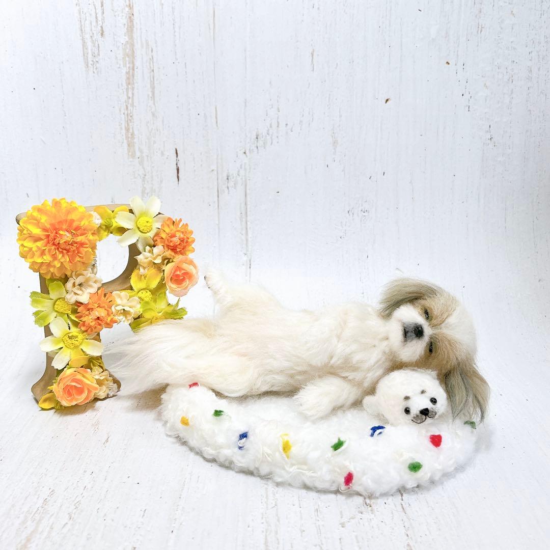 羊毛フェルト 犬 シーズー