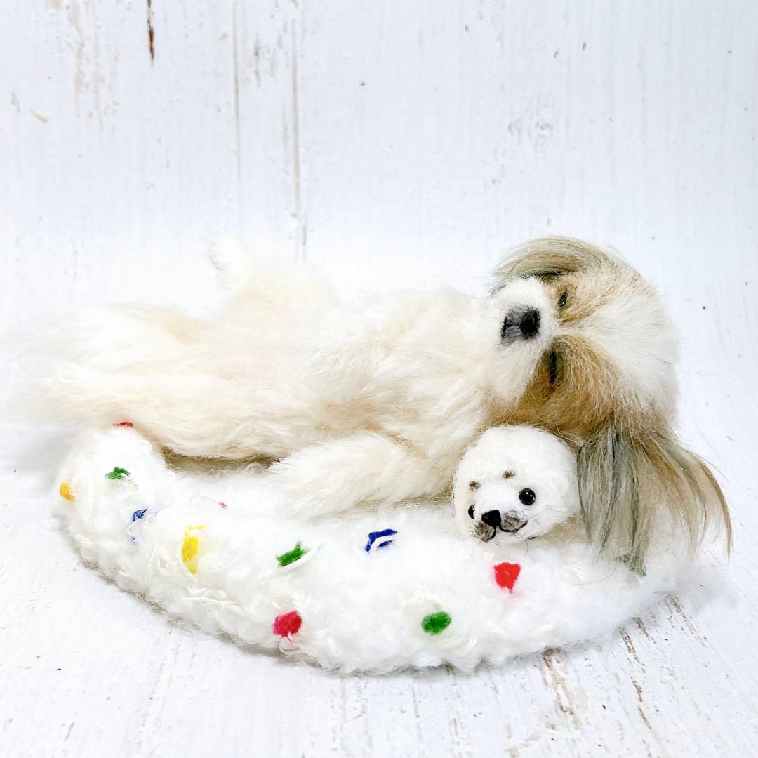 羊毛フェルト 犬 シーズー