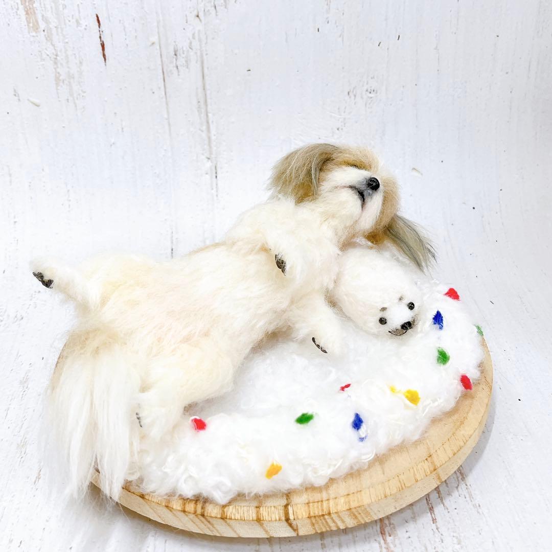 羊毛フェルト 犬 シーズー