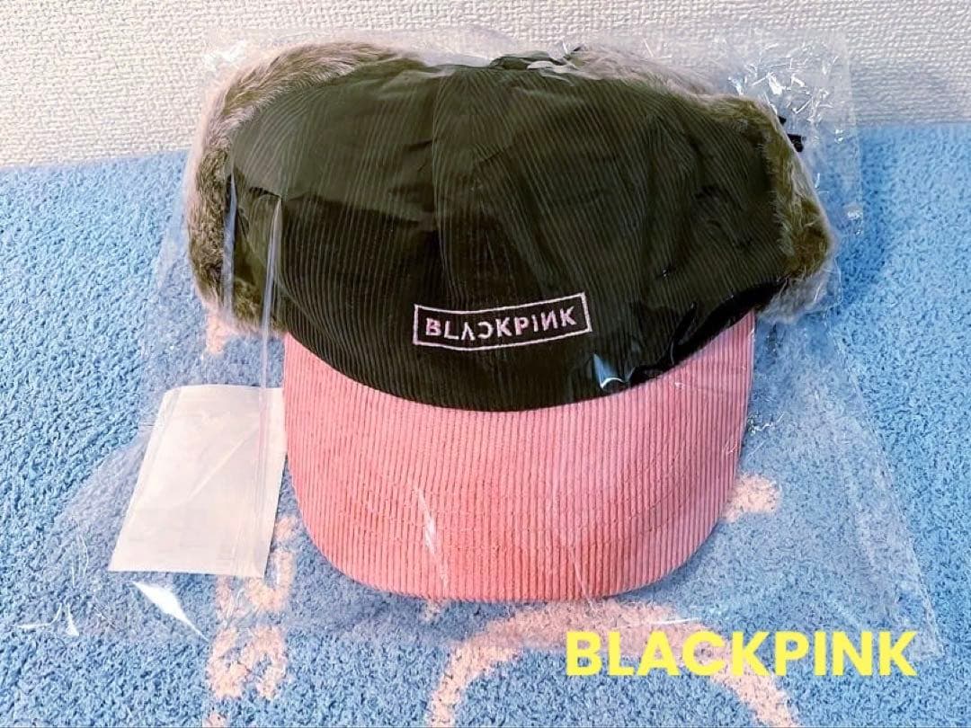 BLACKPINKワールドツアー東京ドームグッズ ファー付きコーデュロイキャップ