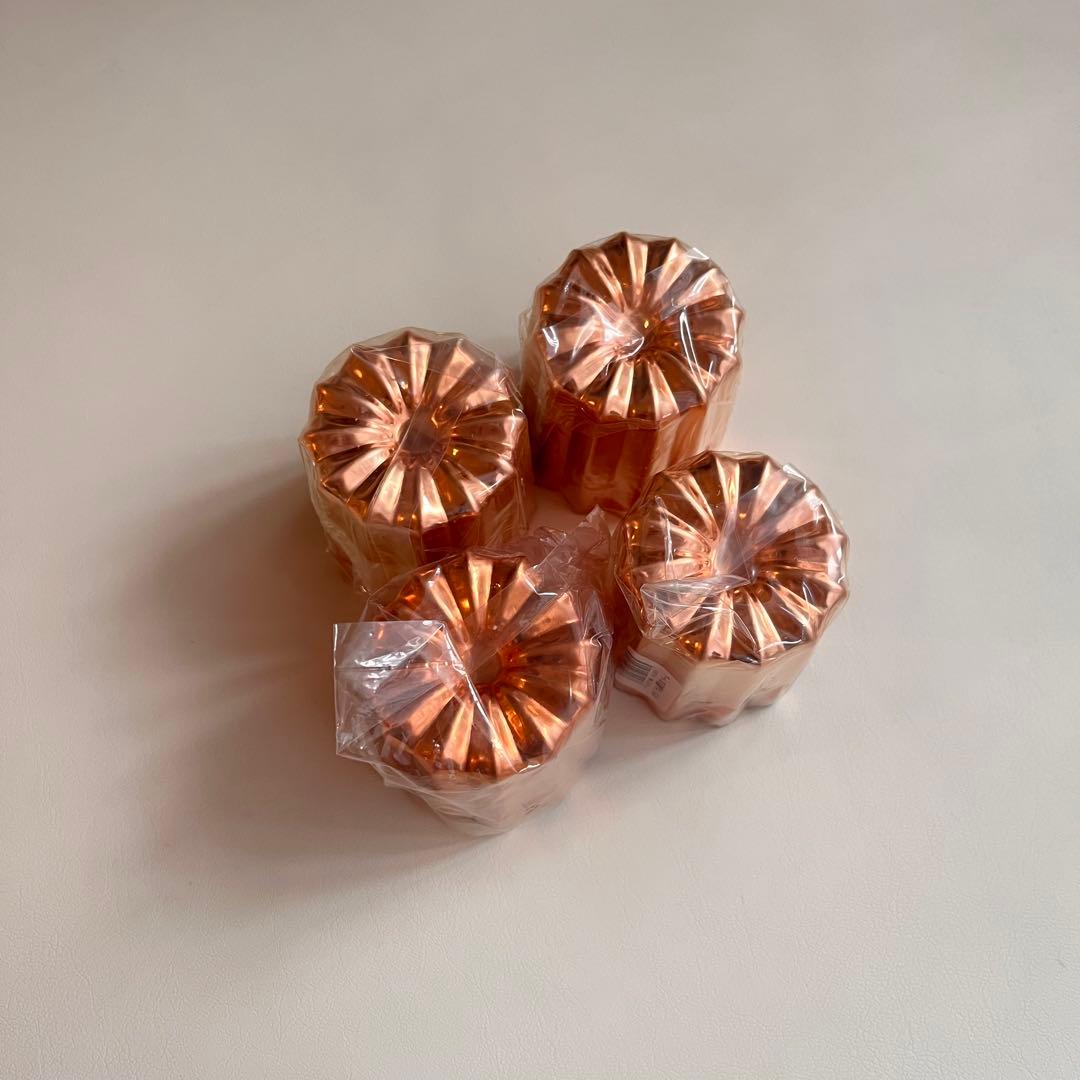 新品 未使用　浅井商店オリジナル銅型カヌレ　トールサイズ 4個セット