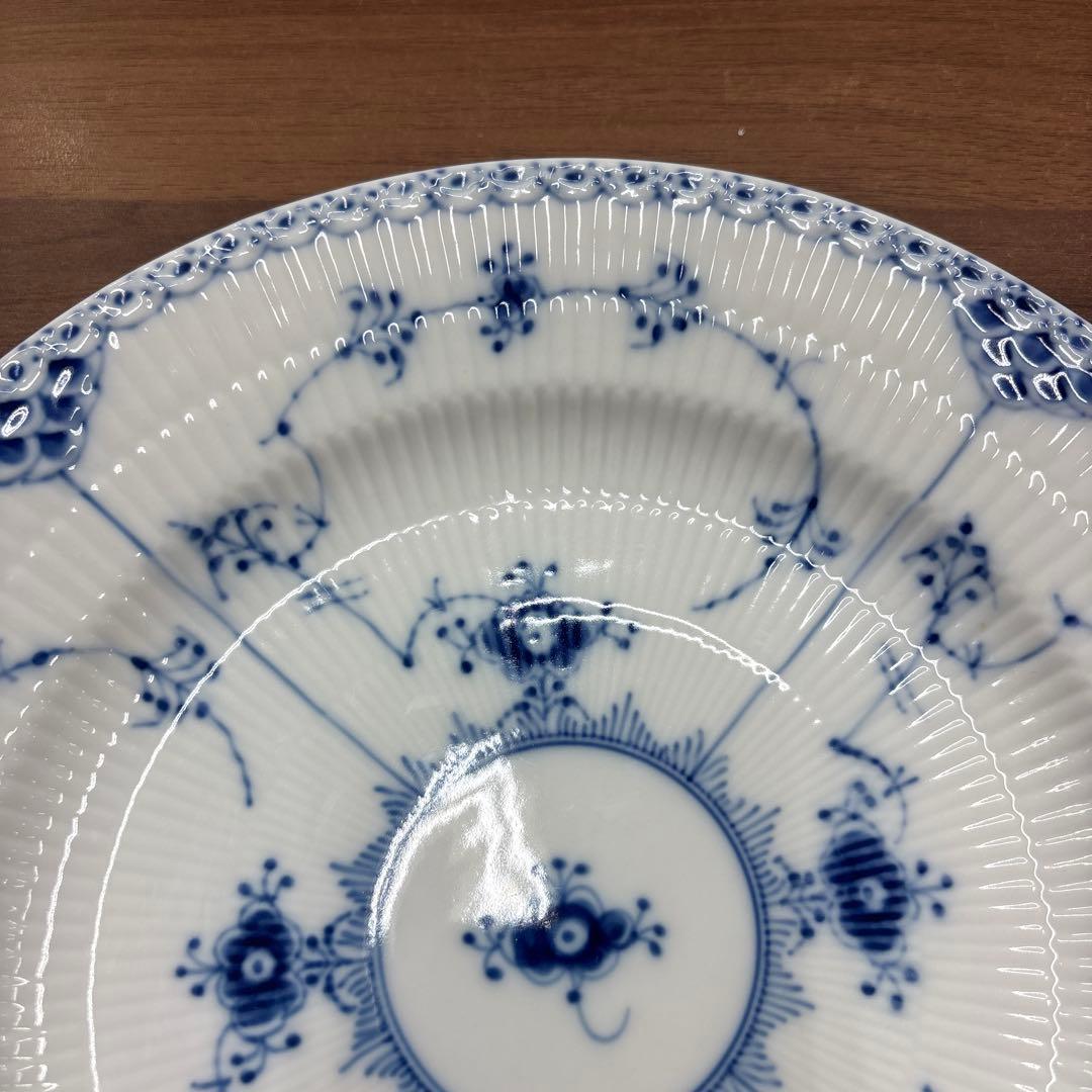 ロイヤルコペンハーゲン ブルーフルーテッド ハーフレース 25cm 深皿