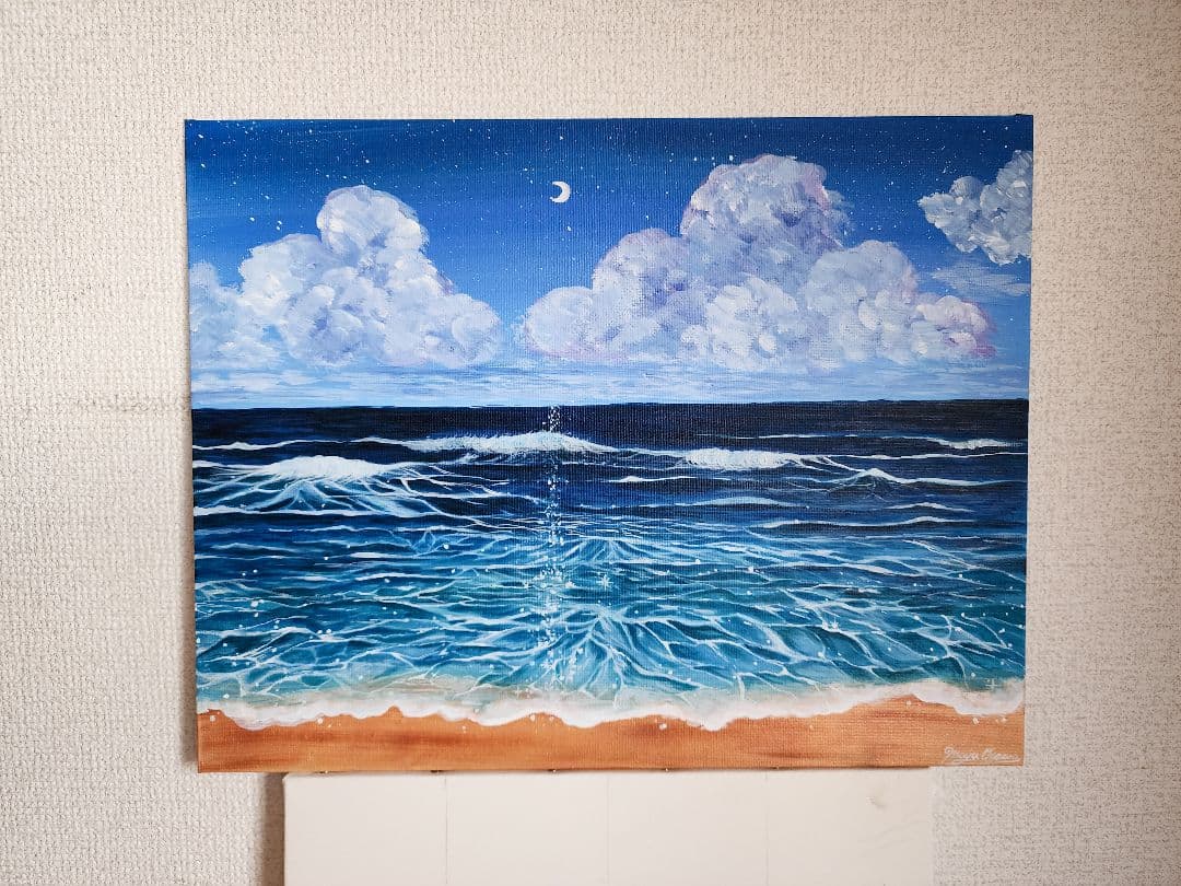 海　絵　風景画　アート　インテリア　アクリル絵の具　絵画