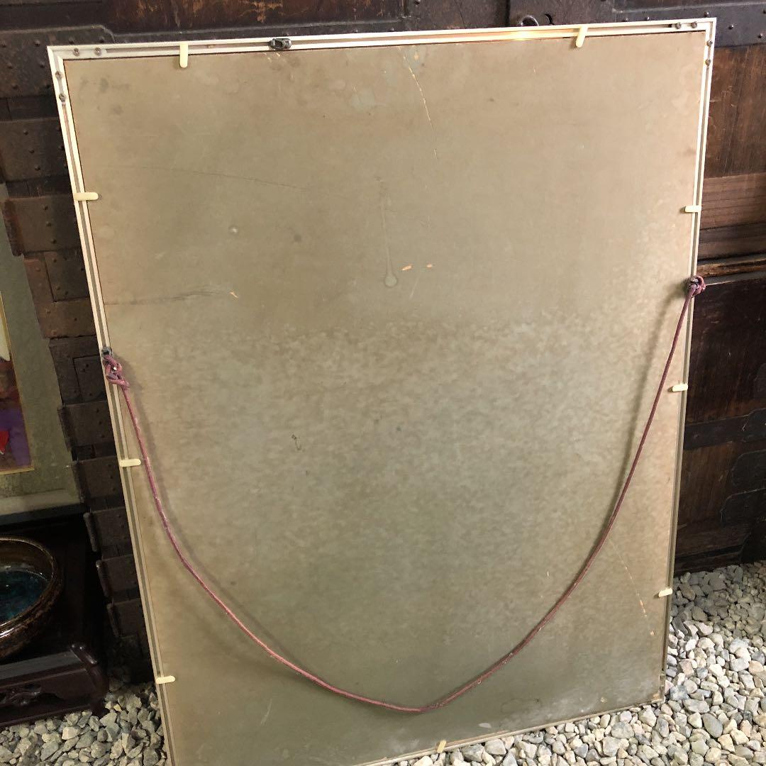 【和】古民家 蔵出し　古美術　作家手描き鶴絵