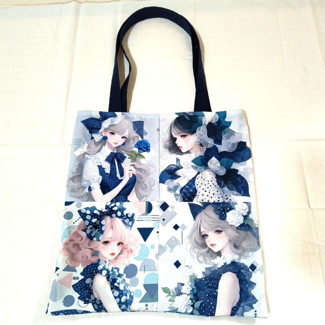 あしべ☆様】ハンドメイドオーダー★女の子★ぺたんこ大トートバッグ　4点