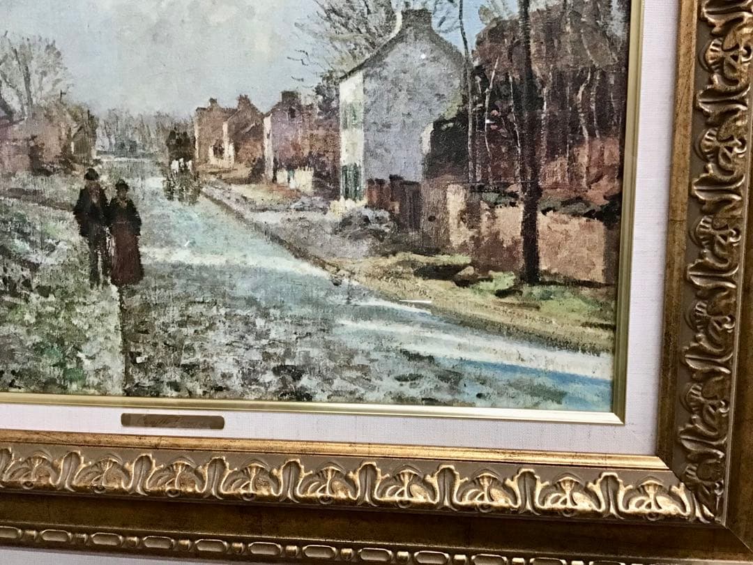 管43☆絵画☆カミーユピサロ☆ルーヴジェンヌへの道☆1872年作☆複製画☆F10