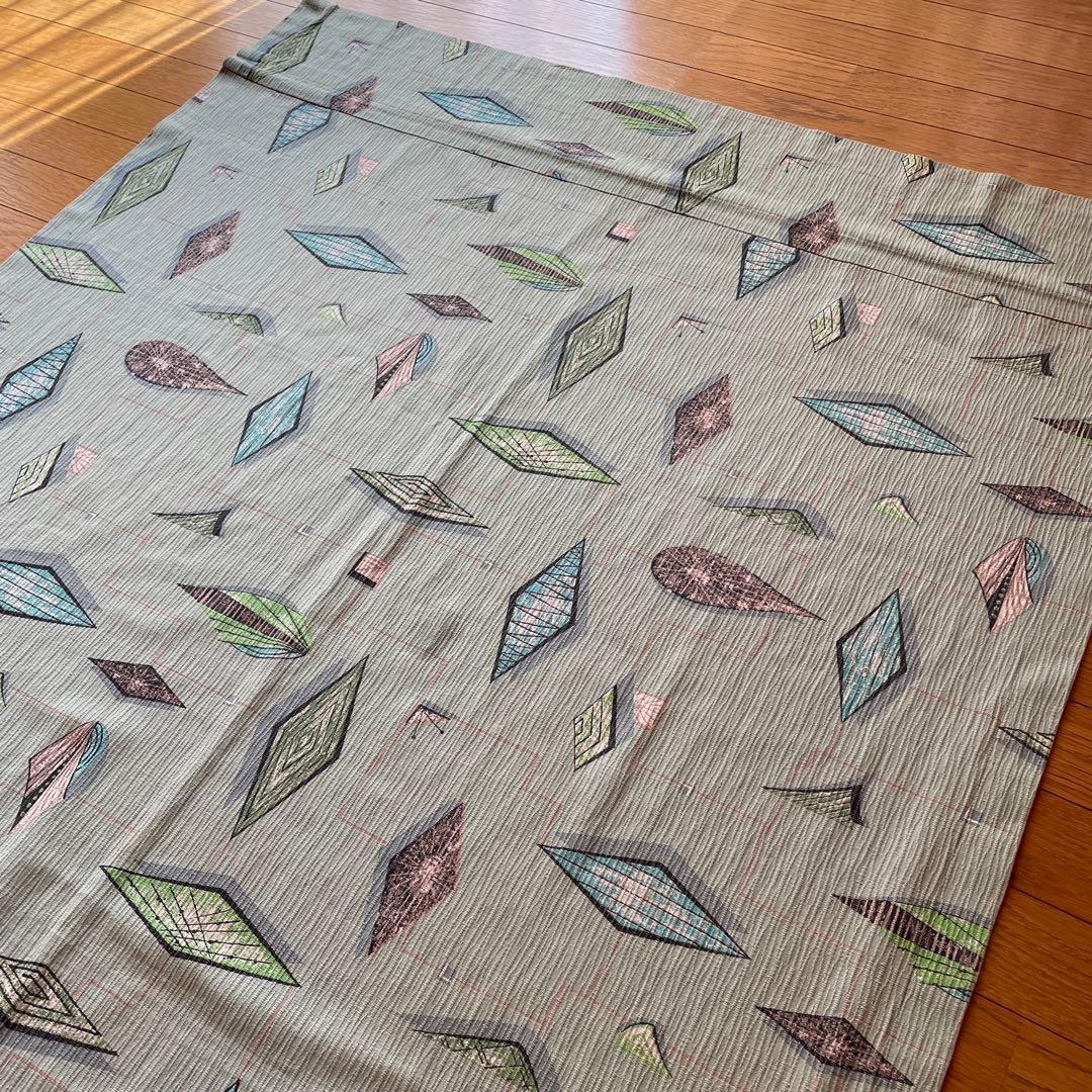 希少品！50s アメリカアンティーク　ファブリック生地USAヴィンテージモダン