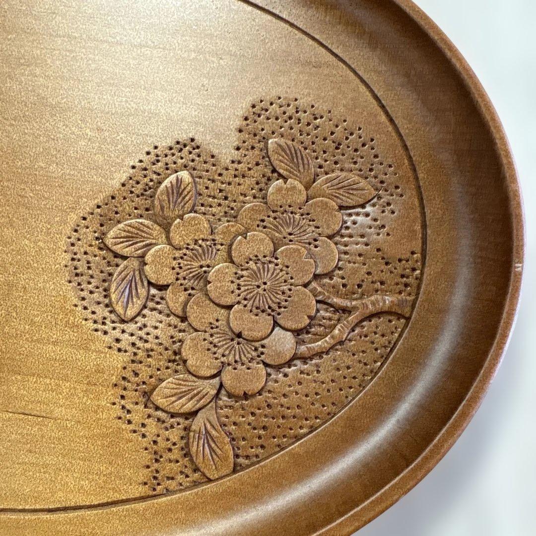 軽井沢彫のお盆　2枚