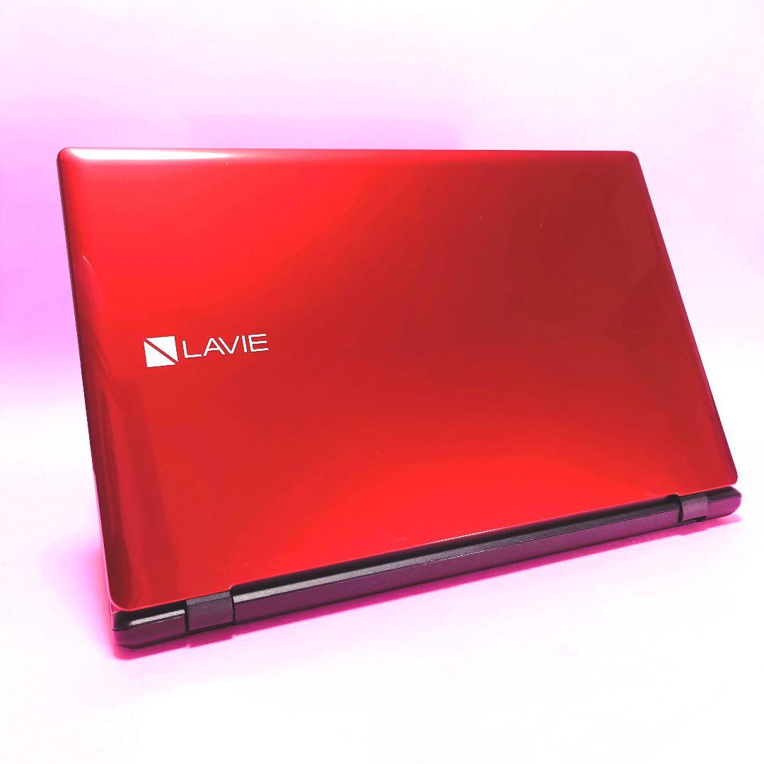 【お買い得】超大容量1TB✨カメラ付き赤ノートパソコン✨設定済✨データの整理に