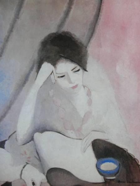 MARIE　LAURENCIN 、マリー・ローランサン、読書する女、大判