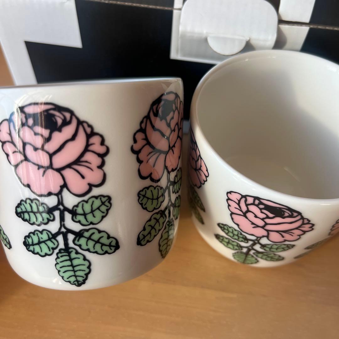 マリメッコ MARIMEKKO ハンドルなしカップ 2個セット