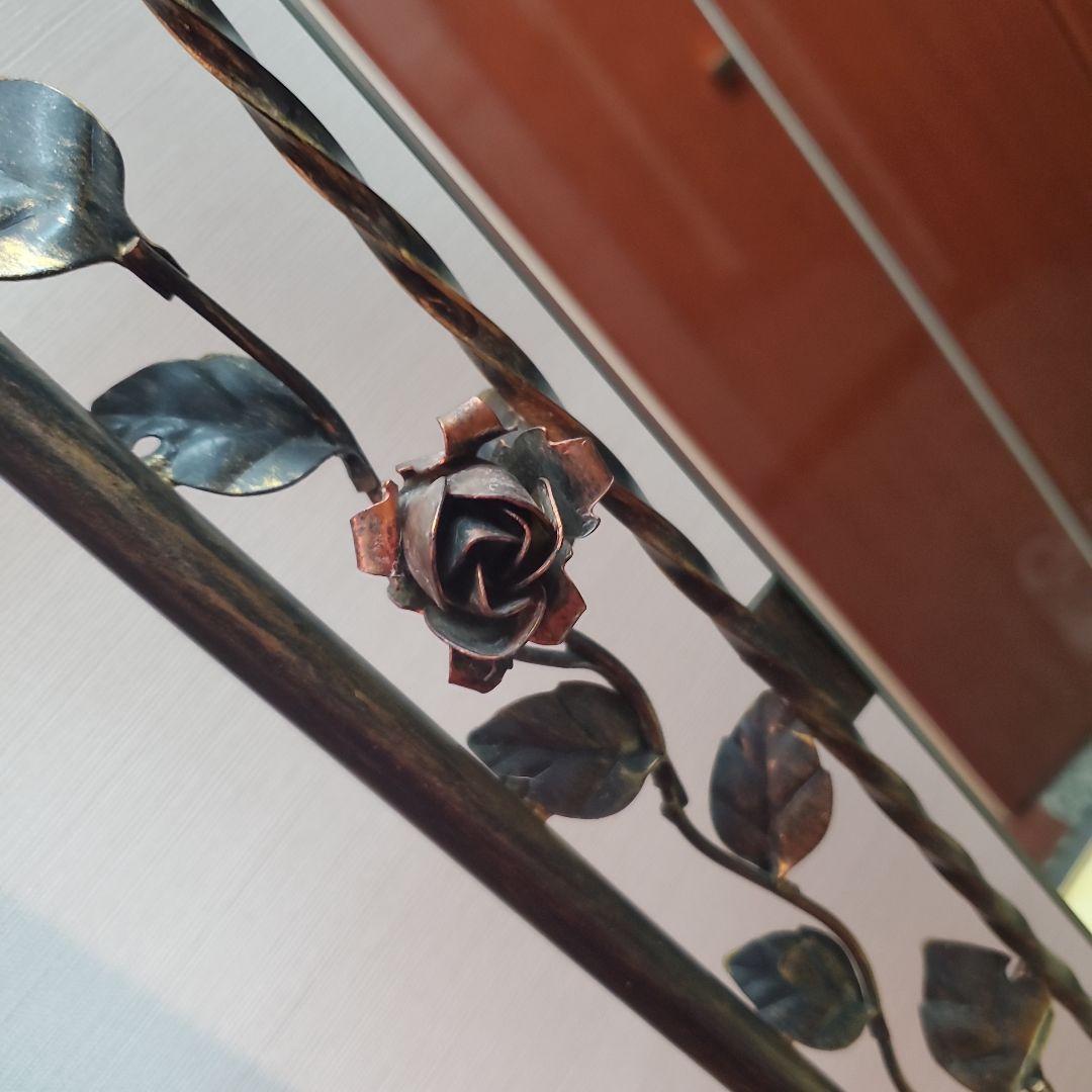 アンティーク  ミラー付き アイアン　スリッパラック&フラワースタンド