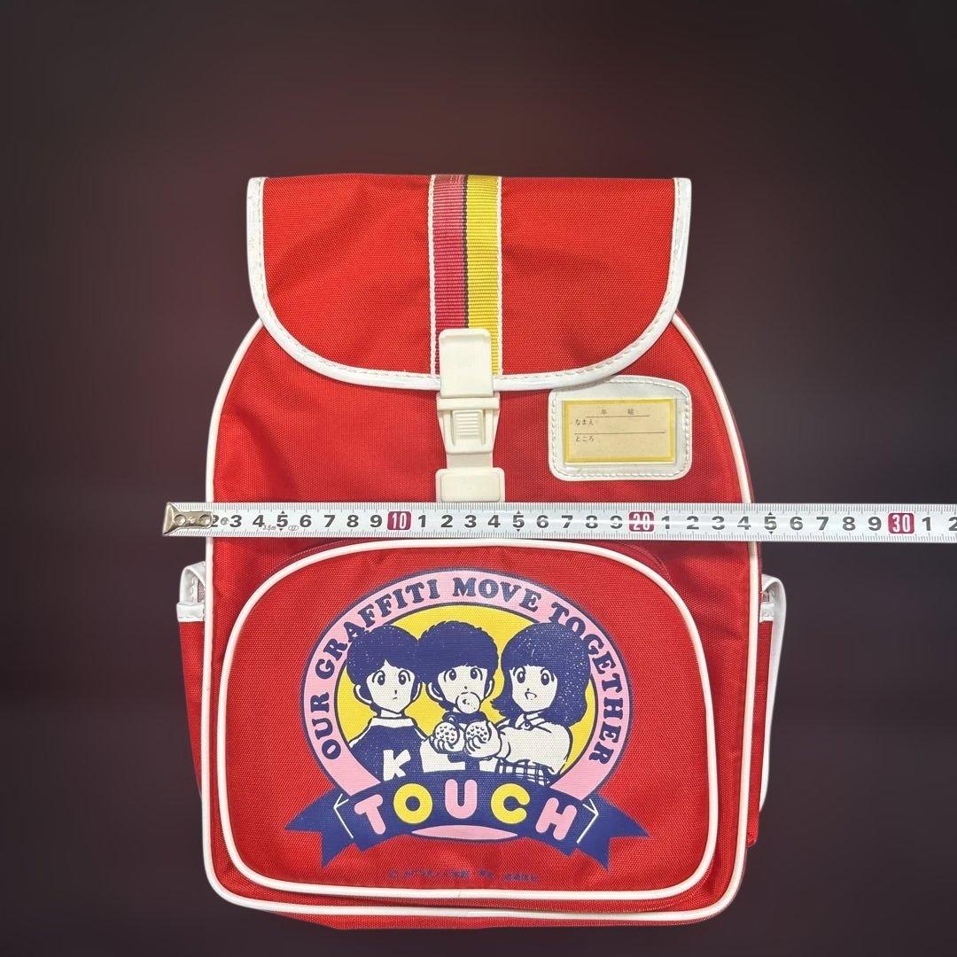 タッチ 当時物 未使用 レアTOUCH キャラクター リュックバッグ 赤 レトロ