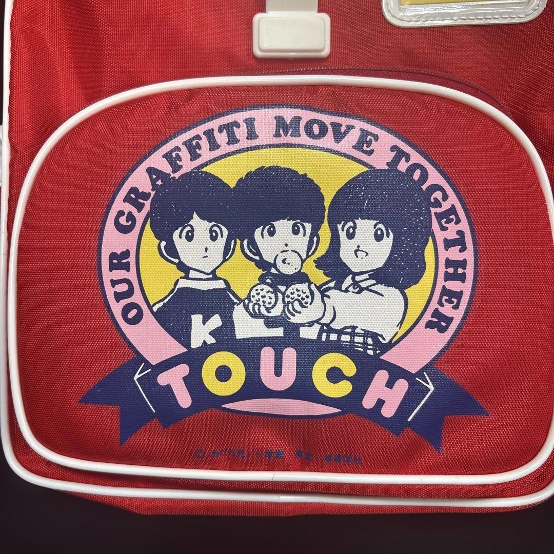 タッチ 当時物 未使用 レアTOUCH キャラクター リュックバッグ 赤 レトロ