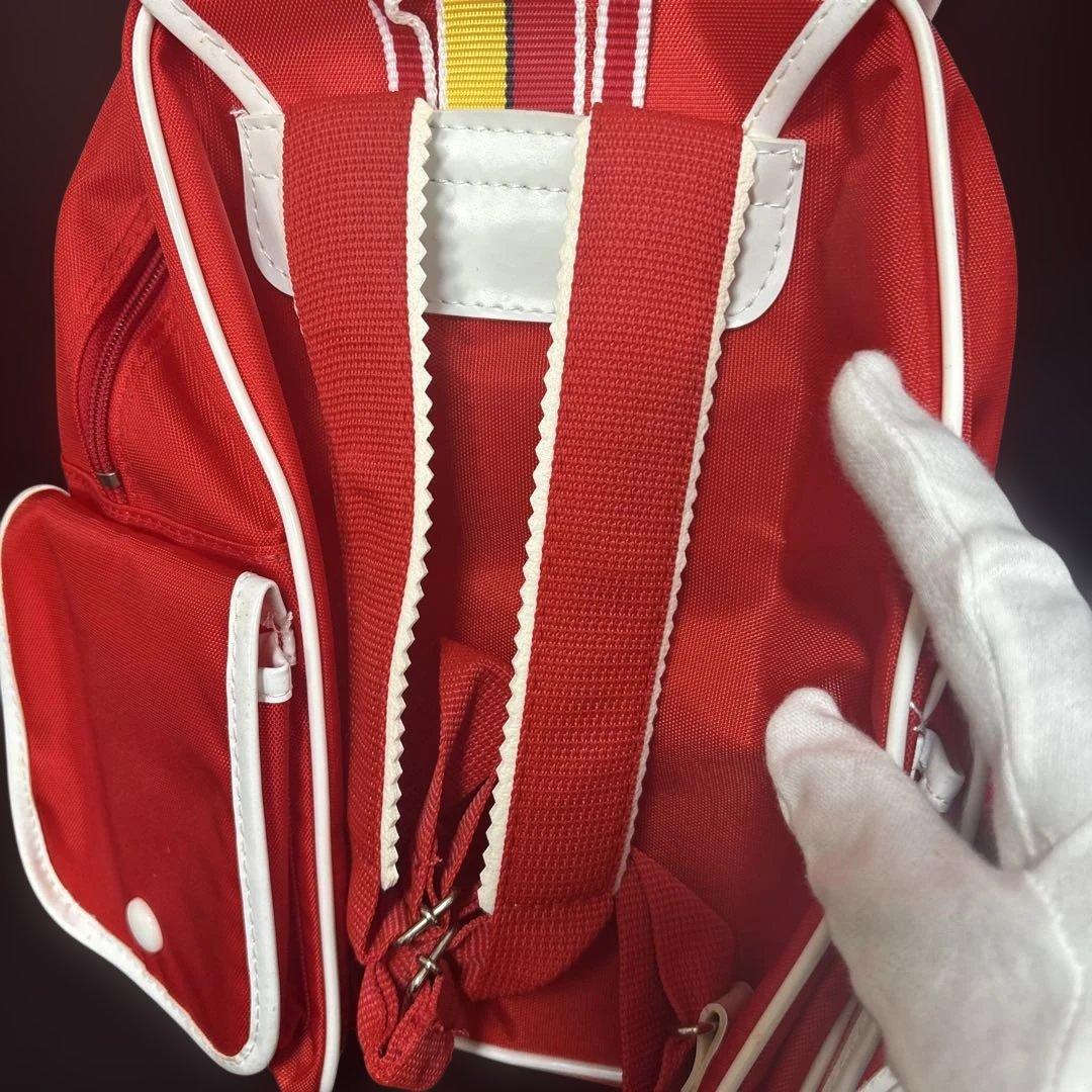 タッチ 当時物 未使用 レアTOUCH キャラクター リュックバッグ 赤 レトロ