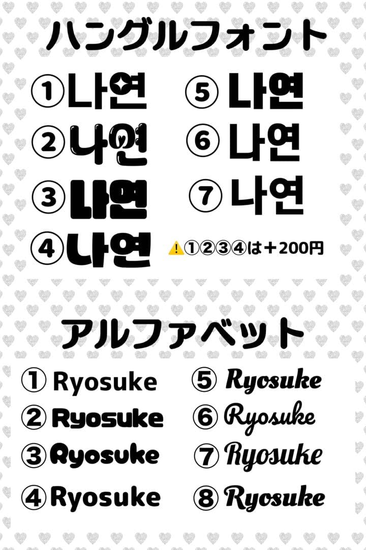 れいちご様　うちわ　文字　オーダー　パネル　ネームボード　ハングル　連結