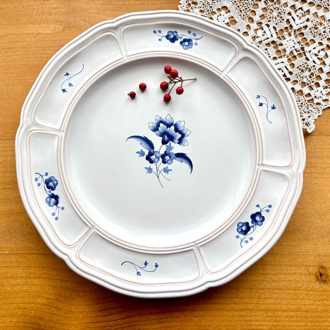 フランスアンティーク˚✧ ♧ジアンMotton ♧ ✿お花のディナープレート✿