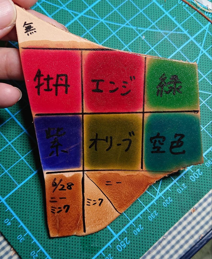 革タグキーホルダー